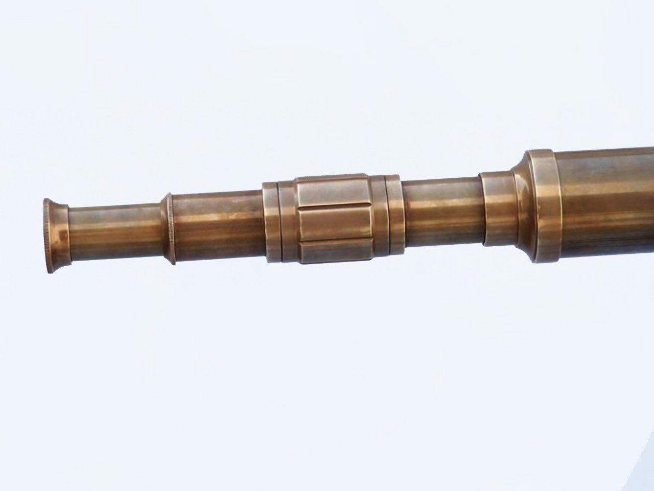 Antique Brass Telescope Tripod Stand Nautical Home Decor, Vintage Maritime Telescope Base Gift Collectors