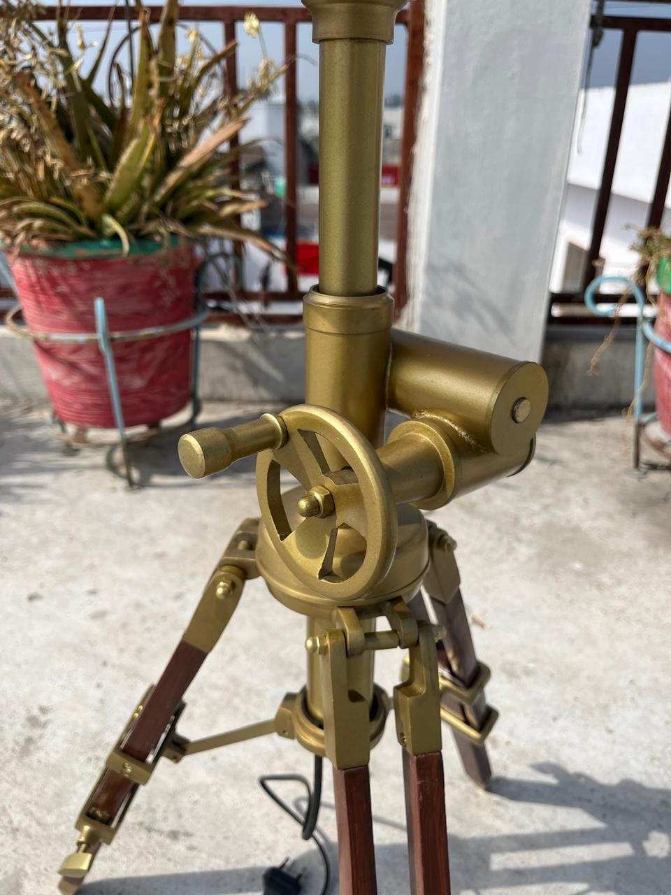 Handcrafted Royal Tripod Table Lamp | Marine Industrial Decor-Adjustable Designer Lamp with Shade-Living Room Bedroom” image 14