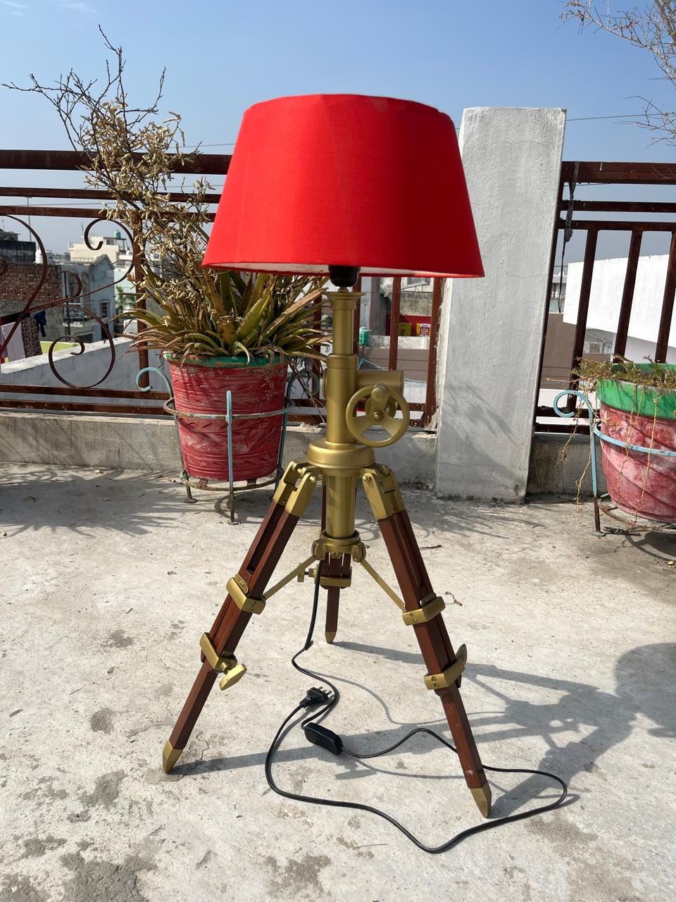 Handcrafted Royal Tripod Table Lamp | Marine Industrial Decor-Adjustable Designer Lamp with Shade-Living Room Bedroom” image 4