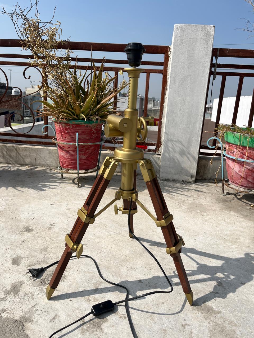 Handcrafted Royal Tripod Table Lamp | Marine Industrial Decor-Adjustable Designer Lamp with Shade-Living Room Bedroom” image 7