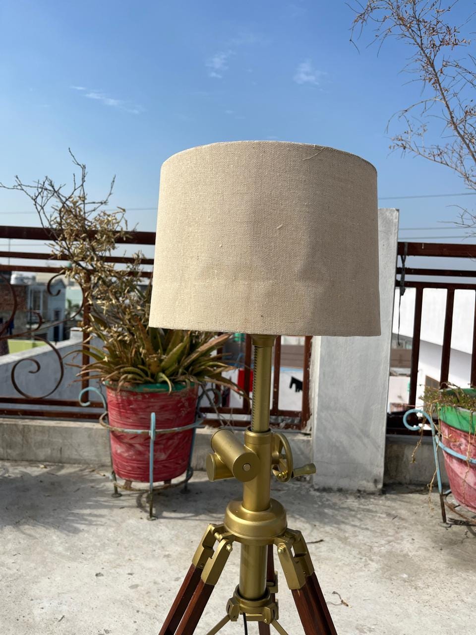 Handcrafted Royal Tripod Table Lamp | Marine Industrial Decor-Adjustable Designer Lamp with Shade-Living Room Bedroom” image 12