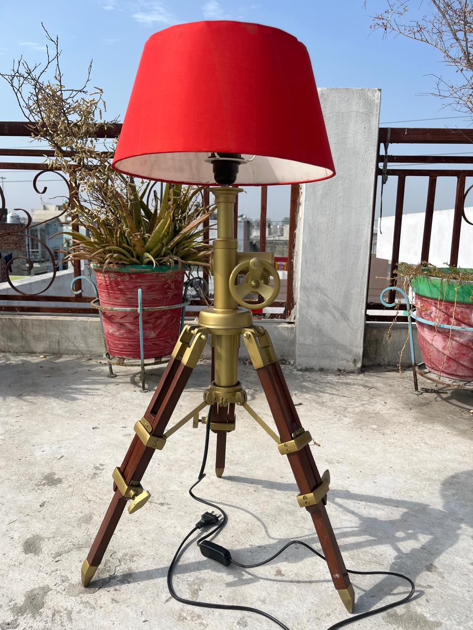 Handcrafted Royal Tripod Table Lamp | Marine Industrial Decor-Adjustable Designer Lamp with Shade-Living Room Bedroom” image 6