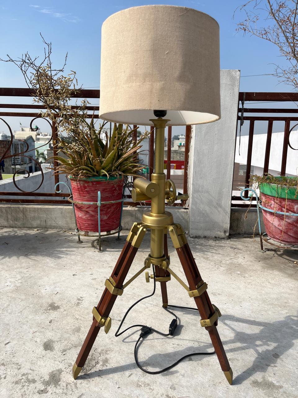 Handcrafted Royal Tripod Table Lamp | Marine Industrial Decor-Adjustable Designer Lamp with Shade-Living Room Bedroom” image 13